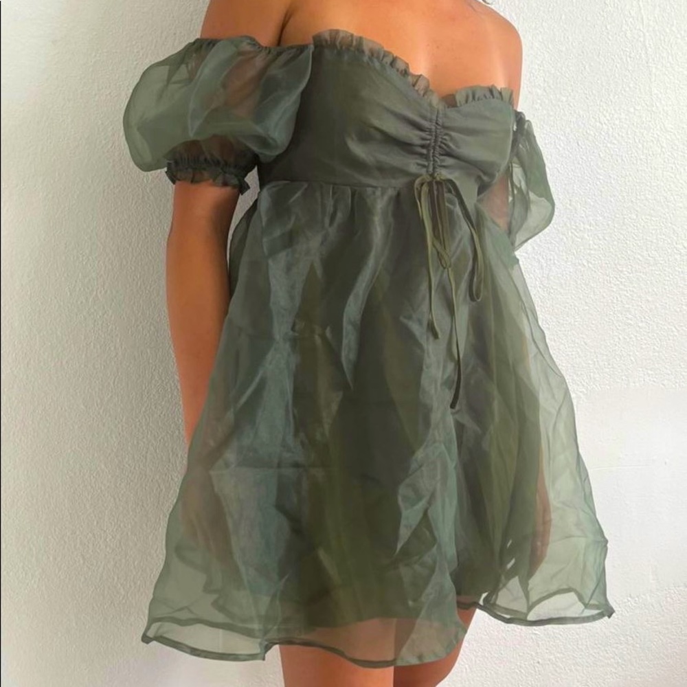 GAROTA GREEN CHIFFON DRESS